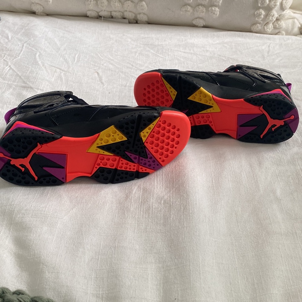 AIR JORDAN 7 RETRO BLACK PATENT LEATHER - Picture 8 of 11